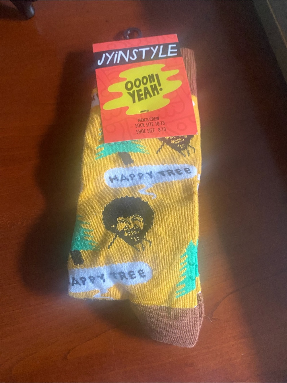 Bob Ross Happy Tree socks. NWT